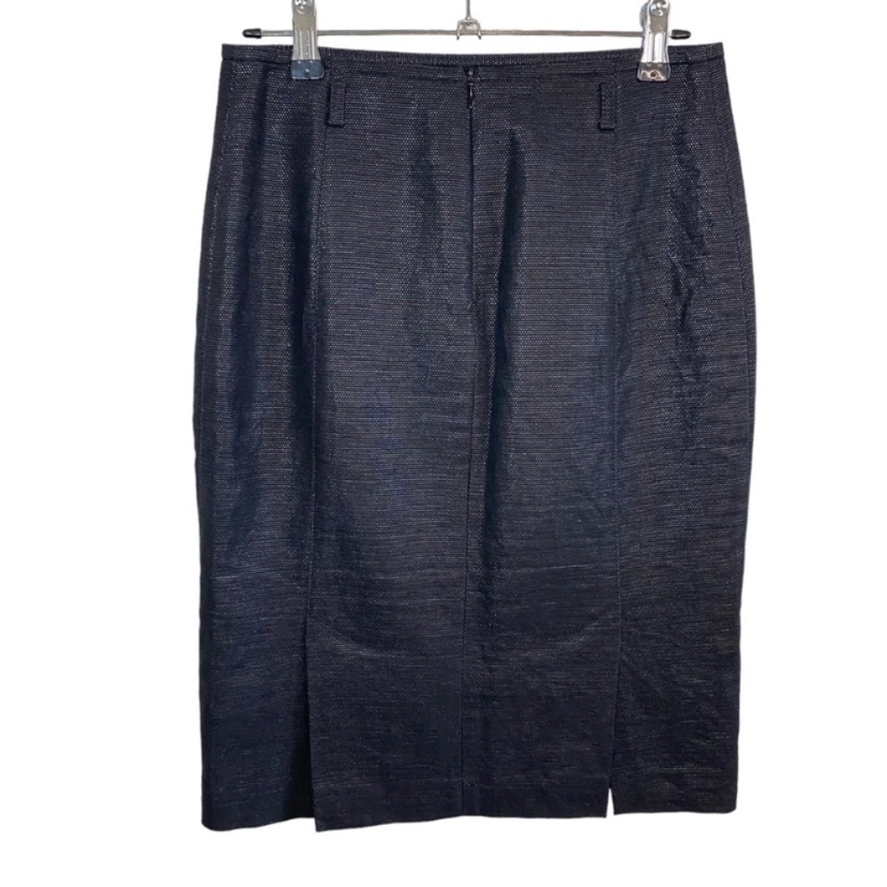 JOSEF - Black Metallic Wool Blend Pencil Skirt -0 - CA - Picture 4 of 8